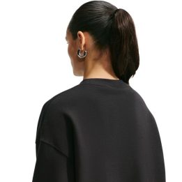 Moteriškas medvilninis džemperis Nike Studio Fleece, juodas