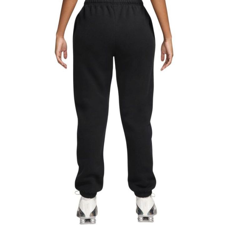Moteriškos medvilninės sportinės kelnės Nike Studio Fleece, juodos