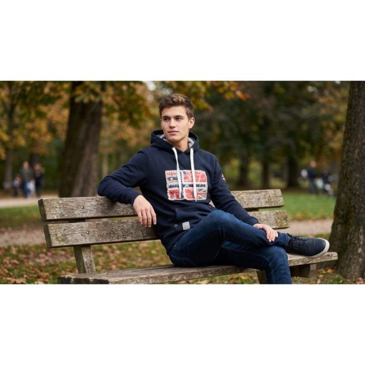 Vyriškas džemperis Geographical Norway GPEPE 2, tamsiai mėlynas