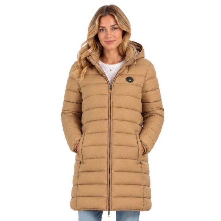 Moteriška ilga striukė Geographical Norway Atikamap, rusvai pilka