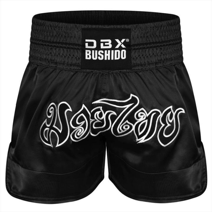 Vyriški Muay Thai šortai DBX Bushido V2 Combatwear, juodi