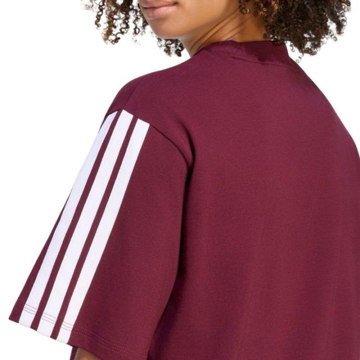 Moteriški laisvo kirpimo marškinėliai adidas Essentials, bordo