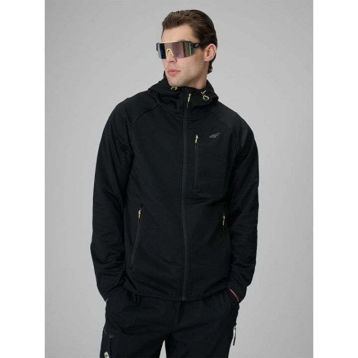 Vyriška vėjui atspari softshell striukė su NeoDry 5000/3000 membrana 4F, juoda