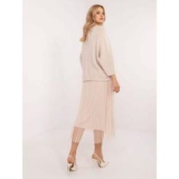 Moteriškas megztinio ir suknelės komplektas Italy Moda, smėlio