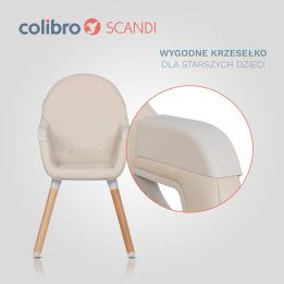 Vaikiška maitinimo kėdutė 3 viename Colibro Scandi, migdolo spalvos