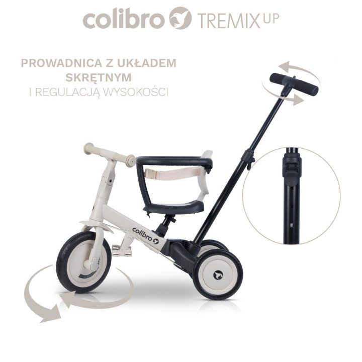 Vaikiškas triratukas 6 viename Colibro Tremixup, dramblio kaulo