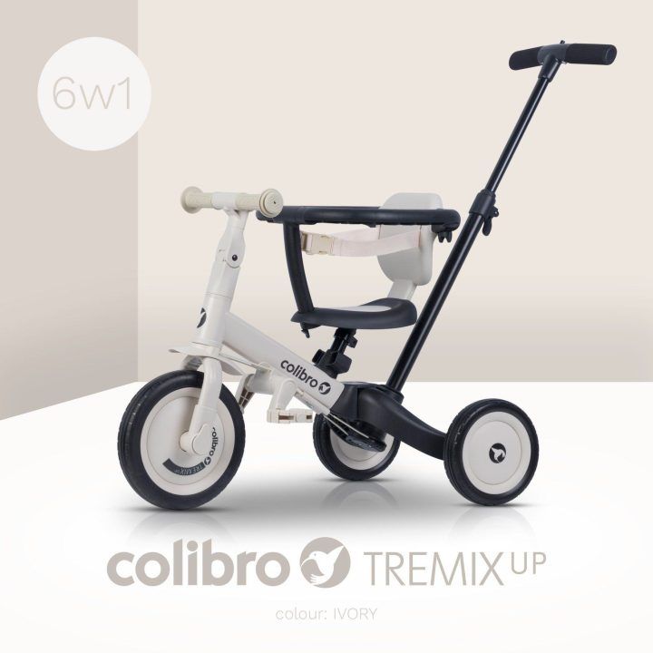 Vaikiškas triratukas 6 viename Colibro Tremixup, dramblio kaulo