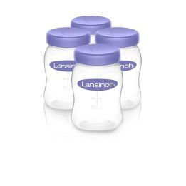 Pieno laikymo buteliukų rinkinys Lansinoh, 4 vnt., po 160 ml