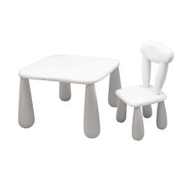 Stalo ir kėdutės komplektas Maltex Luna Classic, baltas ir pilkas