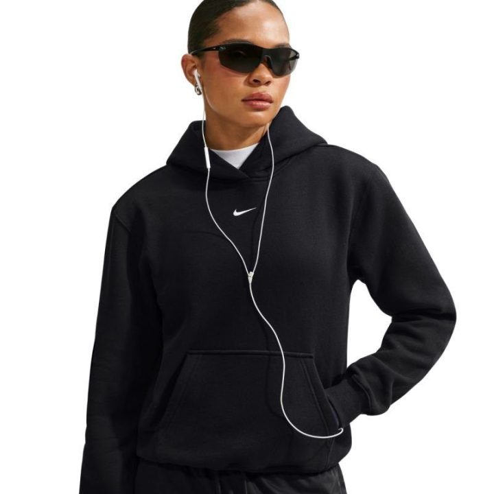 Moteriškas džemperis su gobtuvu Nike Studio Fleece, juodas
