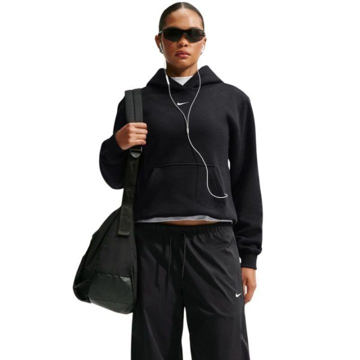 Moteriškas džemperis su gobtuvu Nike Studio Fleece, juodas