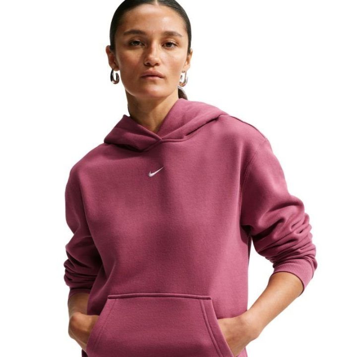 Moteriškas džemperis su gobtuvu Nike Studio Fleece, rožinis