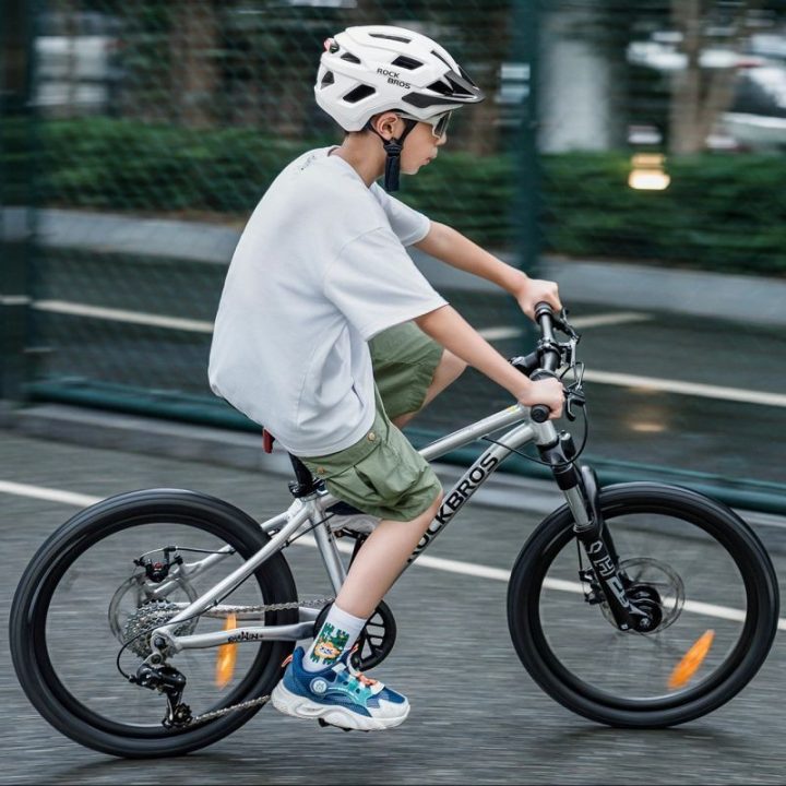 Dviračio šalmas jaunimui Rockbros LK-67, 54–58 cm, baltas