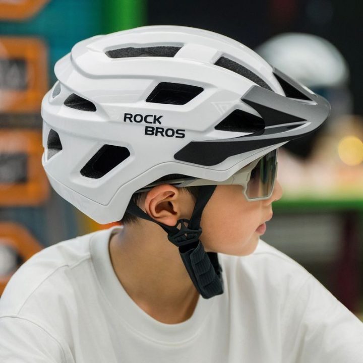Dviračio šalmas jaunimui Rockbros LK-67, 54–58 cm, baltas