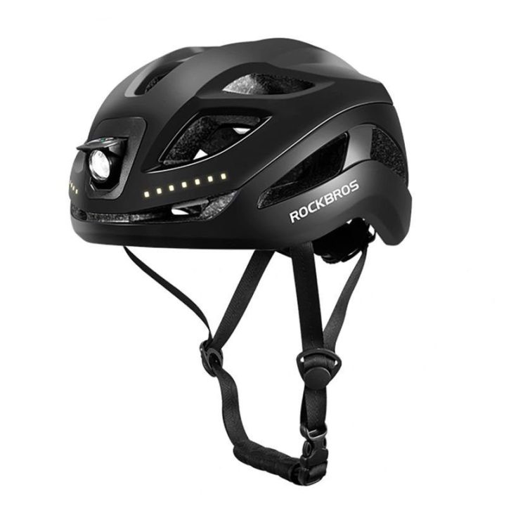 Dviračio šalmas su apšvietimu Rockbros ZK-077, 57–61 cm, juodas