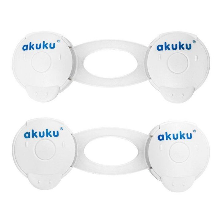 Universalūs baldų užraktai Akuku, 10 cm, 2 vnt., balti