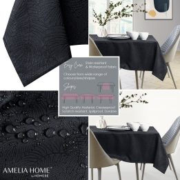 Staltiesė juoda GAIA 140 x 160 cm AmeliaHome