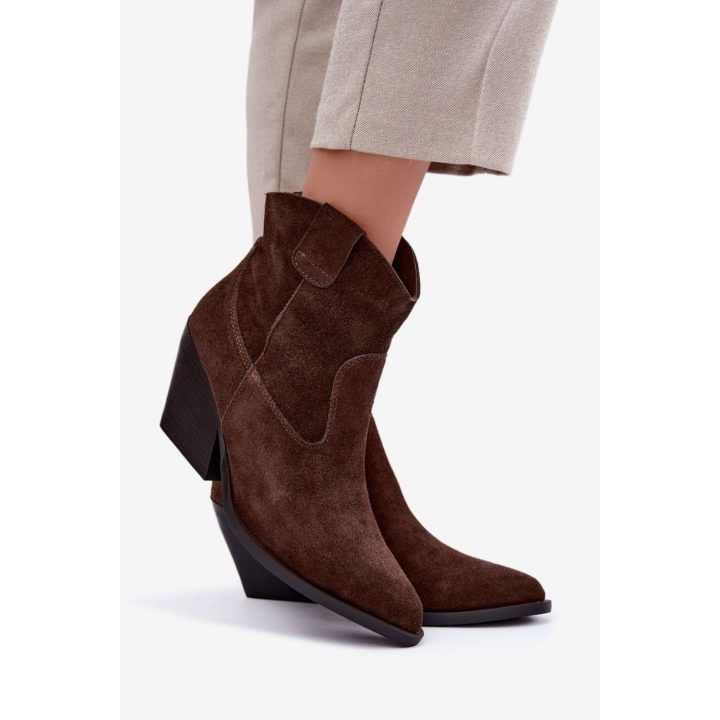 Moteriški kaubojiški aulinukai Step in style, 7,5 cm, rudi