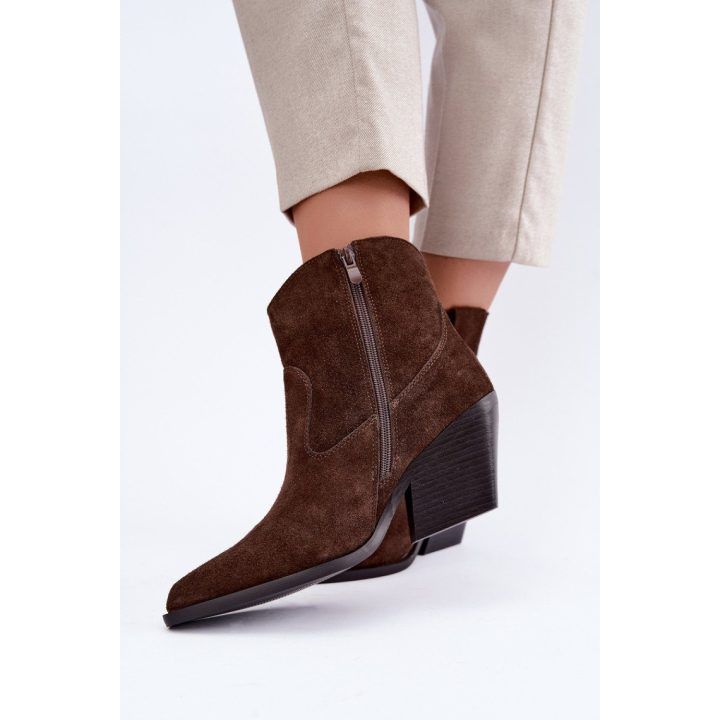 Moteriški kaubojiški aulinukai Step in style, 7,5 cm, rudi