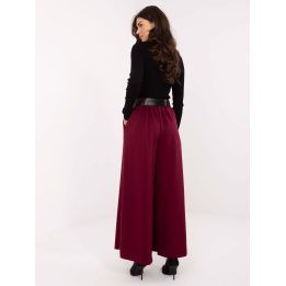 Moteriškos plačios palazzo kelnės Italy Moda, bordo