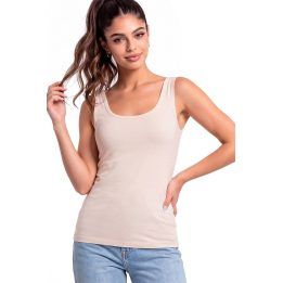 Moteriški medvilniniai apatiniai marškinėliai Donna, smėlio