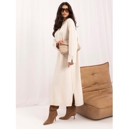 Moteriška laisvo kirpimo midi suknelė Italy Moda, šviesiai smėlio