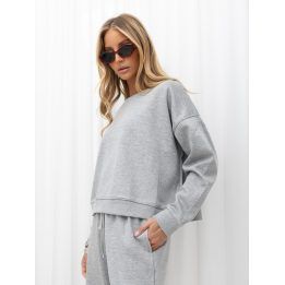 Moteriškas pašiltintas sportinis komplektas Italy Moda, pilkas