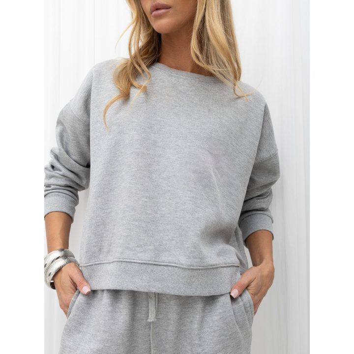 Moteriškas pašiltintas sportinis komplektas Italy Moda, pilkas