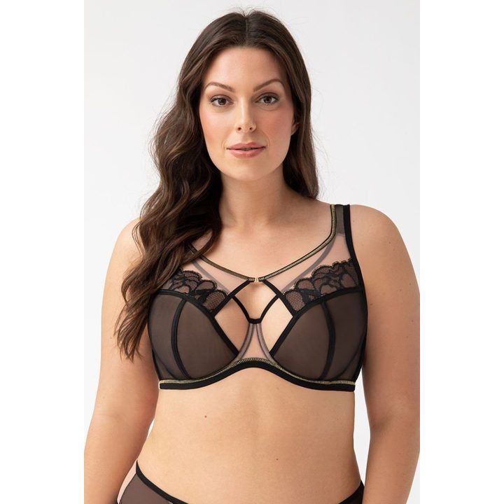 Moteriška liemenėlė su lankeliais Gorsenia Lingerie, juoda