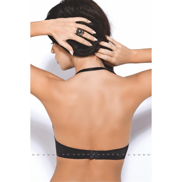 Moteriška liemenėlė su gilia iškirpte Gorsenia Lingerie, juoda
