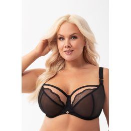 Moteriška nepakietinta liemenėlė su lankeliais Gorsenia Lingerie, juoda