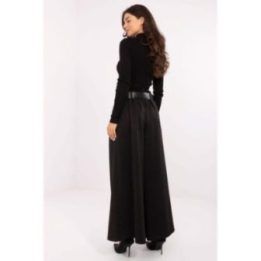 Moteriškos kelnės su aukštu juosmeniu ITALY MODA, juodos