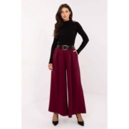 Moteriškos plačios kelnės su klostėmis Italy Moda, raudonos