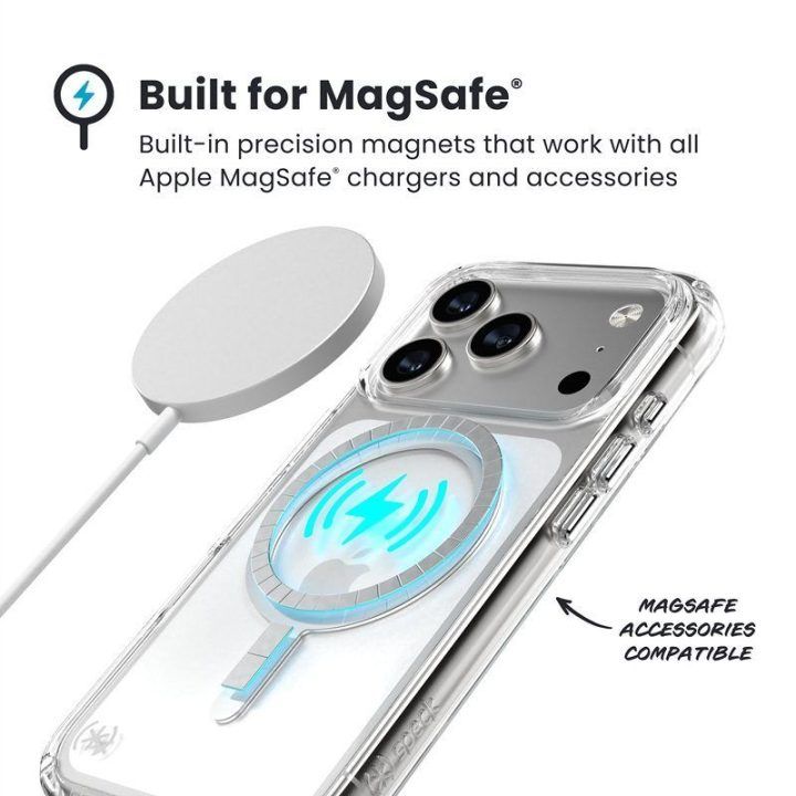 Permatomas dėklas Speck Presidio Perfect Clear MagSafe iPhone 17 Pro