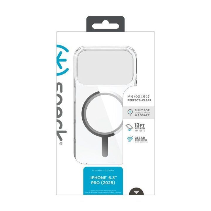 Permatomas dėklas Speck Presidio Perfect Clear MagSafe iPhone 17 Pro