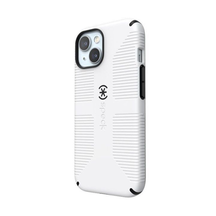 Speck Candyshell Grip MagSafe dėklas iPhone 17e/16e/15/14/13, balta
