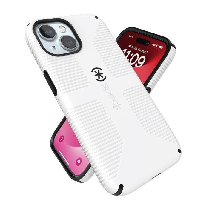 Speck Candyshell Grip MagSafe dėklas iPhone 17e/16e/15/14/13, balta