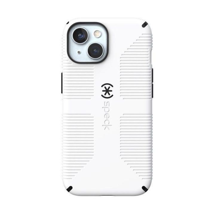 Speck Candyshell Grip MagSafe dėklas iPhone 17e/16e/15/14/13, balta