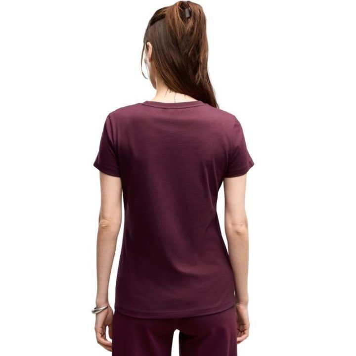 Moteriški medvilniniai marškinėliai Puma ESS Small No.1 Logo, bordo