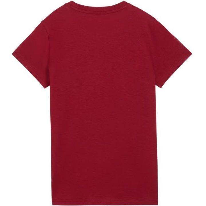 Moteriški medvilniniai marškinėliai Puma ESS Script Tee, raudoni