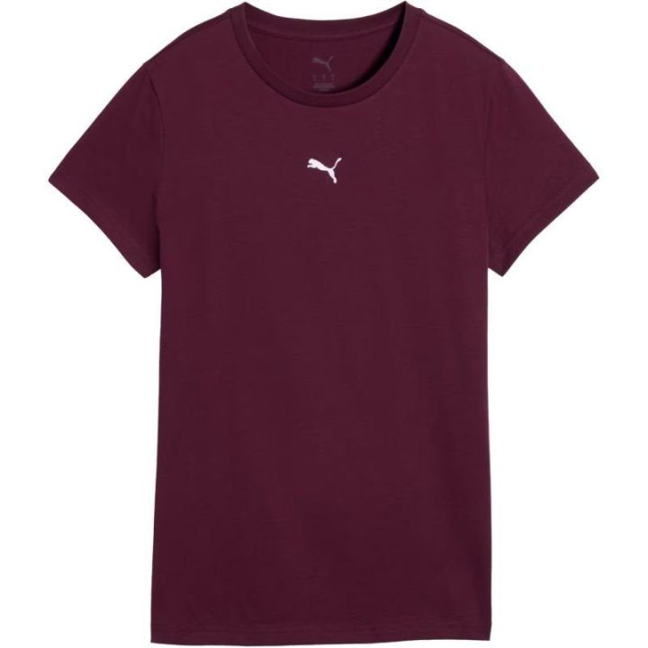 Moteriški medvilniniai marškinėliai Puma Ess Centered, bordo