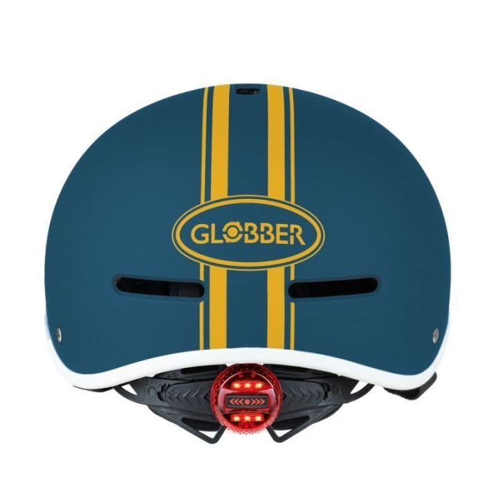 Vaikiškas dviračio šalmas Globber Ultimum, 51–55 cm, tamsiai žalsvai mėlynas