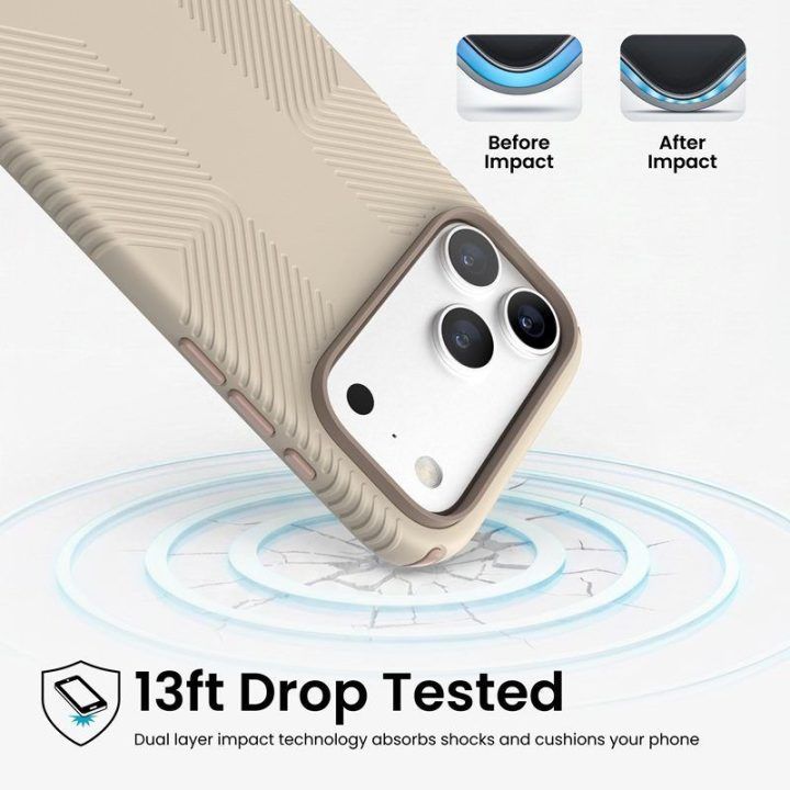 Dėklas iPhone 18 Pro / 17 Pro Speck Presidio2 Grip MagSafe, Papyrus
