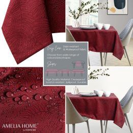 Staltiesė 40×40 bordo spalvos AmeliaHome