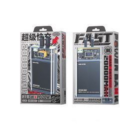 Išorinė baterija 20000 mAh WEKOME WP-325, juoda