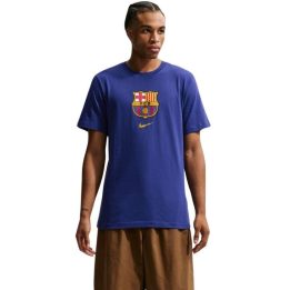 Vyriški marškinėliai su klubo herbu Nike FC Barcelona, mėlyni