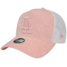 Moteriška veliūrinė kepurė New Era LA Dodgers, rožinė