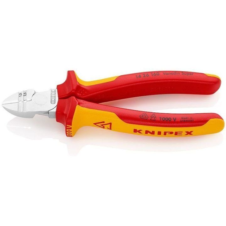 Šoninio kirpimo replės su izoliacija Knipex, 160 mm