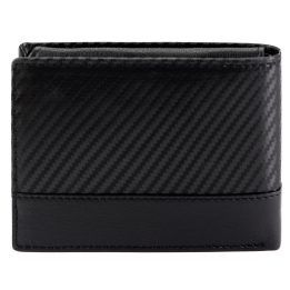 Vyriška natūralios odos piniginė Pierre Cardin, 12 × 9,5 cm, juoda