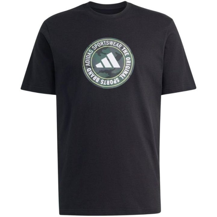 Vyriški medvilniniai marškinėliai adidas Camo Circle Graphic, juodi